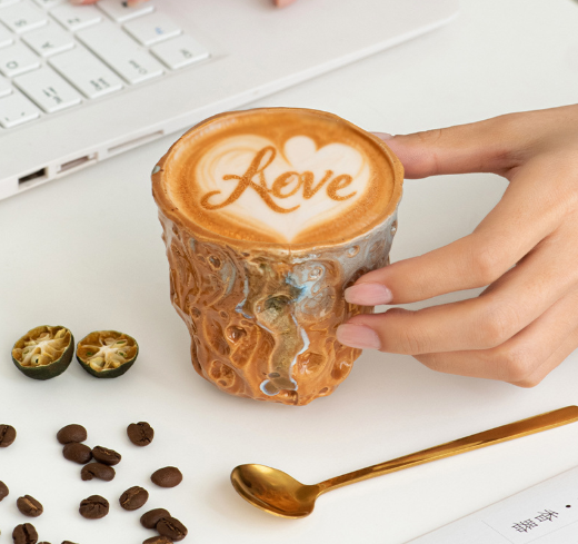 Japanese Handmade Rustic Espresso Cup – Pinched Wrinkle Ceramic Mug